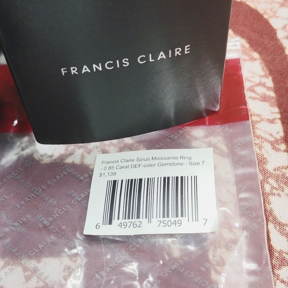 FRANCIS CLAIRE AUTHENTIC W/ CERTIFICATE~ Sirius Moissanite...